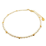 Dana Levy Star Charm Pearl Choker - Gold Stars