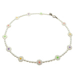 Dana Levy Multicolour Daisy Charm Freshwater Pearl Necklace 