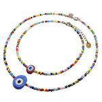 Dana Levy Multicolour Evil Eye Nugget Charm Balagan Glass Bead Necklace - Necklace and Choker Mix