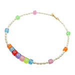 Dana Levy Lucky Dice Charm Freshwater Pearl Necklace - Multicolour 