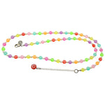 Dana Levy Multicolour Mini Smiley Charm Freshwater Pearl Belly Chain - Red Smiley