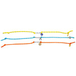 Dana Levy Personalised Name Alphabet Charm Cord Bracelet - Your Name Here Turquoise
