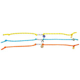 Dana Levy Personalised Name Alphabet Charm Cord Bracelet - Your Name Here Turquoise