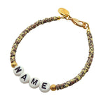 Dana Levy Limited Edition Personalised Name Animal Print Bracelet - Name / Giraffe Print 