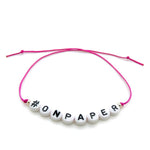 Dana Levy #SayAnything Alphabet Cord Bracelet - #onpaper Pink Bracelet