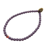 Dana Levy Mini Round Evil Eye Glass Bead Bracelet -  Orange Eye Dark Lilac Glass Beads