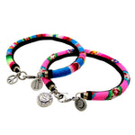 Dana Levy Lucky Charm Lima Bangle Friendship Bracelet - CND Peace and Sun Moon Charms