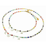 Dana Levy Peace and Love Rainbow Freshwater Pearl Choker - Choker and Necklace Set