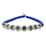 Dana Levy You Name It Personalised Name Bracelet - George Heart Blue Bracelet