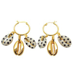 Dana Levy Polka Dot Midas Seashell Charm Trio Mini Hoop Earrings