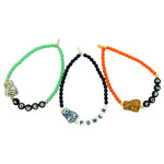 Dana Levy Pussy Power Alphabet Charm Glass Bead Bracelet - Group
