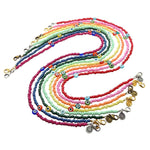 Dana Levy Evil Eye Charm Beaded Face Covering Chain - Group Rainbow Colours