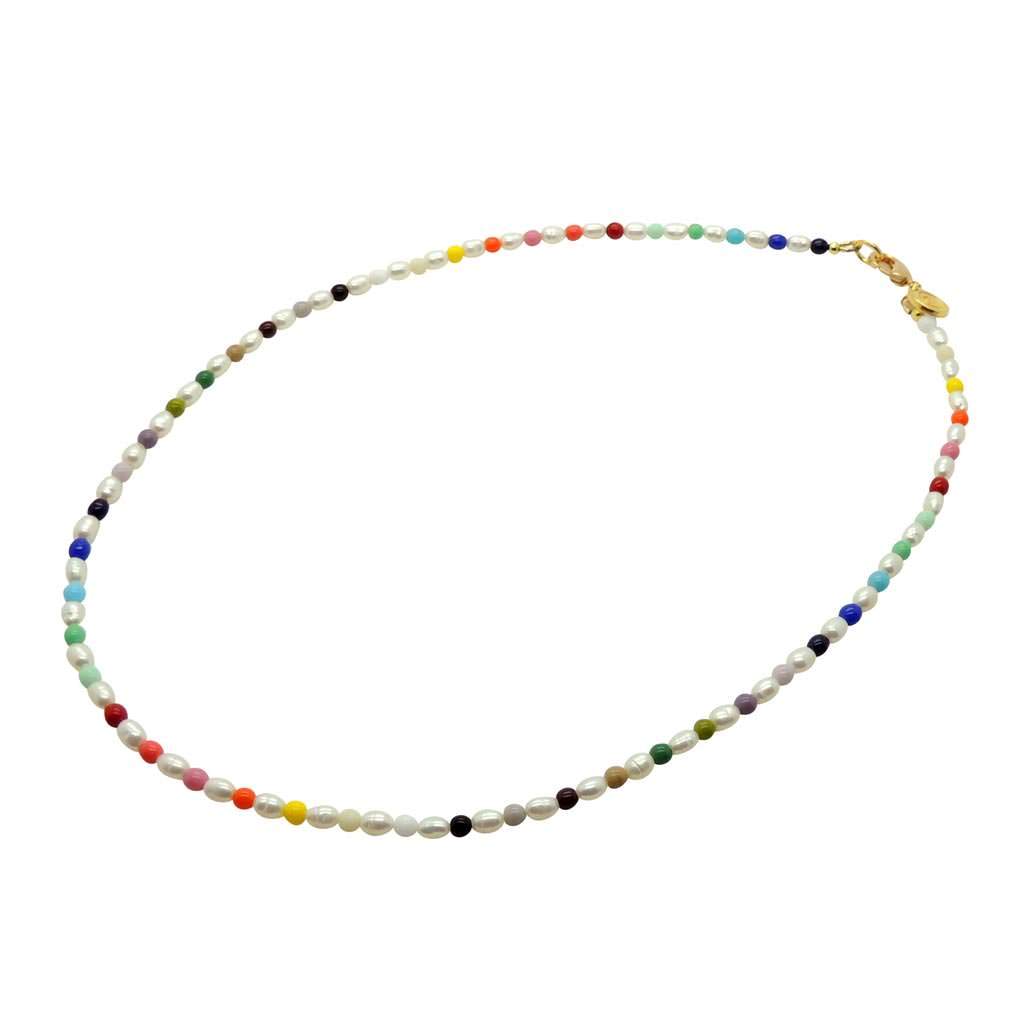 Dana Levy Mini Freshwater Pearl Rainbow Necklace