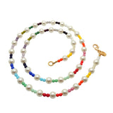 Dana Levy Rainbow Faux Pearl Beaded Necklace - Circle