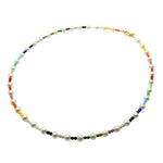Dana Levy Rainbow Faux Pearl Beaded Necklace - Gold Plate