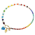 Dana Levy Lucky Charm Duo Rainbow Spectrum Freshwater Pearl Necklace - Gold Plate
