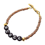 Dana Levy Limited Edition Personalised Name Animal Print Bracelet - Rebel / Tiger Print
