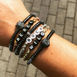 Dana Levy Mini Diamante Charm Haematite Gemstone Bead Bracelet - Bracelets Mix Wrist 