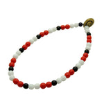 Dana Levy Men's DIY Football Team Kit Glass Bead Bracelet - Red White Black
