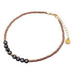 Dana Levy Limited Edition Personalised Alphabet Bead Animal Print Choker - Rock Star / Tiger Print
