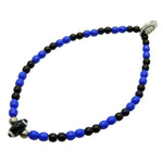 Dana Levy Men's Evil Eye Lucky Charm Football Team Glass Bead Bracelet - Royal Blue & Black