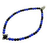 Dana Levy Men's Evil Eye Lucky Charm Football Team Glass Bead Bracelet - Royal Blue & Black