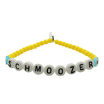 Dana Levy Schmoozer Yinglish Glass Bead Bracelet White Yellow