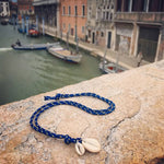 Dana Levy Seashell Charm Duo Nautical Cord Necklace - Navy Cord Venice