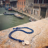 Dana Levy Seashell Charm Duo Nautical Cord Necklace - Navy Cord Venice