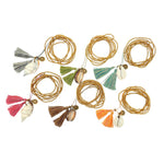 Dana Levy Cowrie Shell Beaded Tassel Duo Necklace - Group Aerial
