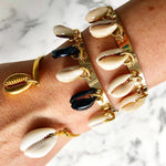 Dana Levy Seashell Charm Cuff Bracelet - Cuff Trio Wrist 