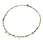 Dana Levy DIY Black Lip Shell Personalised Name Beaded Necklace - Shine with Star Charms Trio 