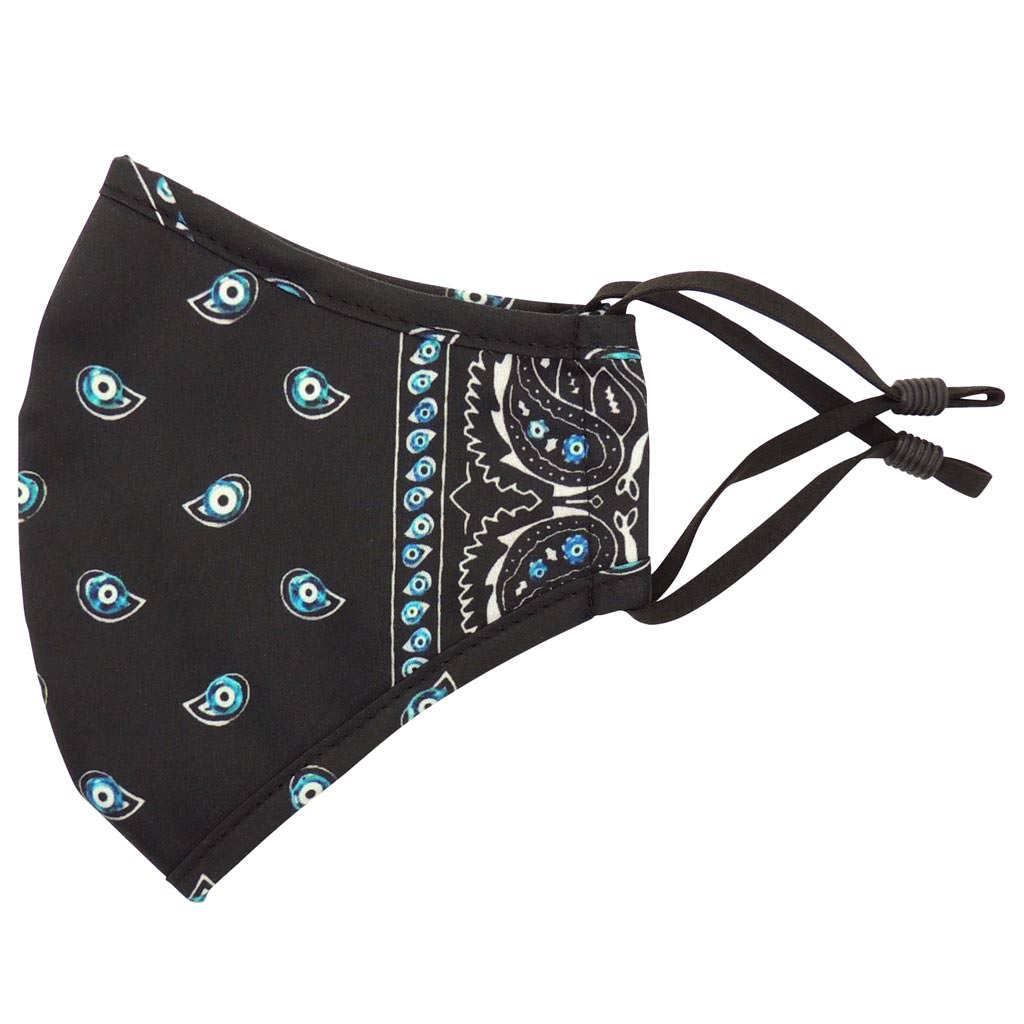 Dana Levy Evil Eye Bandana Face Covering - Folded