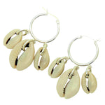 Dana Levy Seashell Charm Trio Mini Hoop Earrings - Silver