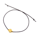 Dana Levy Smiley Charm Cord Bracelet - Black Cord