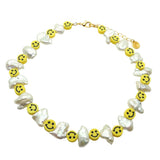 Dana Levy Smiley Charm Freshwater Pearl Choker