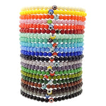 Dana Levy Mini Round Evil Eye Glass Bead Bracelet - Multicolour Mix Stack