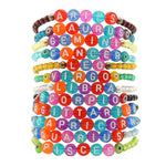 Dana Levy Limited Edition Multicolour Personalised Name Faceted Glass Bead Bracelet - Zodiac Signs Stack Various Colours