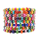 Dana Levy Multicolour Howlite and Glass Bead Mix Bracelet - Stack