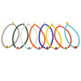Dana Levy Multicolour Mini Star Symbol Charm Glass Bead Bracelet - Group Flatlay