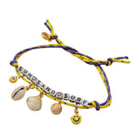 Dana Levy Treasure Island Charms Nautical Cord Bracelet - Sun Sand Surf Purple Yellow 