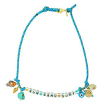 Dana Levy Treasure Island Alphabet Charm Cord Necklace - Sun Sand Surf