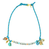 Dana Levy Treasure Island Alphabet Charm Cord Necklace - Sun Sand Surf