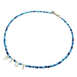 Dana Levy #TBT Glass Rocaille Bead Mix Necklace - Marine Blue Mix