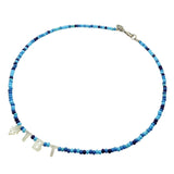 Dana Levy #TBT Glass Rocaille Bead Mix Necklace - Marine Blue Mix