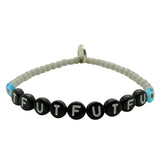 Dana Levy TfuTfuTfu Yinglish Glass Bead Bracelet Black Grey 