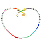 Dana Levy Personalised Alphabet Rainbow Glass Bead Face Covering Chain - Tis The Season To Be Safe