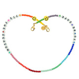Dana Levy Personalised Alphabet Rainbow Glass Bead Face Covering Chain - Tis The Season To Be Safe