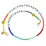 Dana Levy Personalised Alphabet Rainbow Glass Bead Face Covering Chain - Circular Tis The Season 