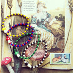 Dana Levy Toadstool Charm Glass Bead Bracelet - Mushroom Flatlay